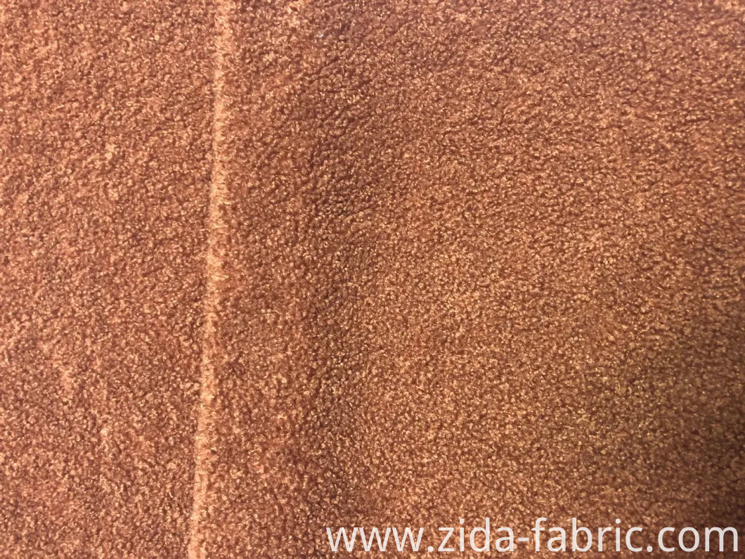 100% Polyester Taddy Fleece Fabric with Dyed